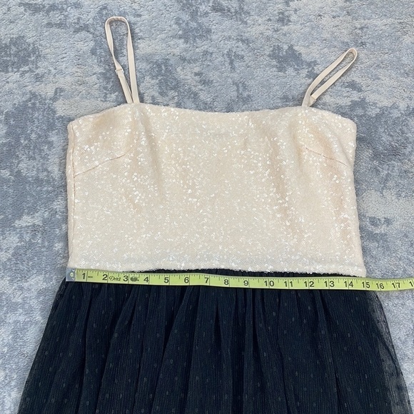 NWT Dress The Population Kady Dress Sequin Tulle Tiered Party Sparkle Sz L - Picture 8 of 11